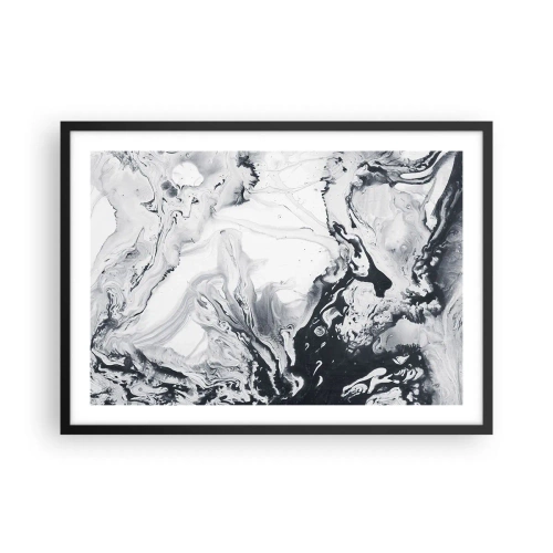 Poster in een zwarte lijst - Het binnenste van de aarde - 70x50 cm