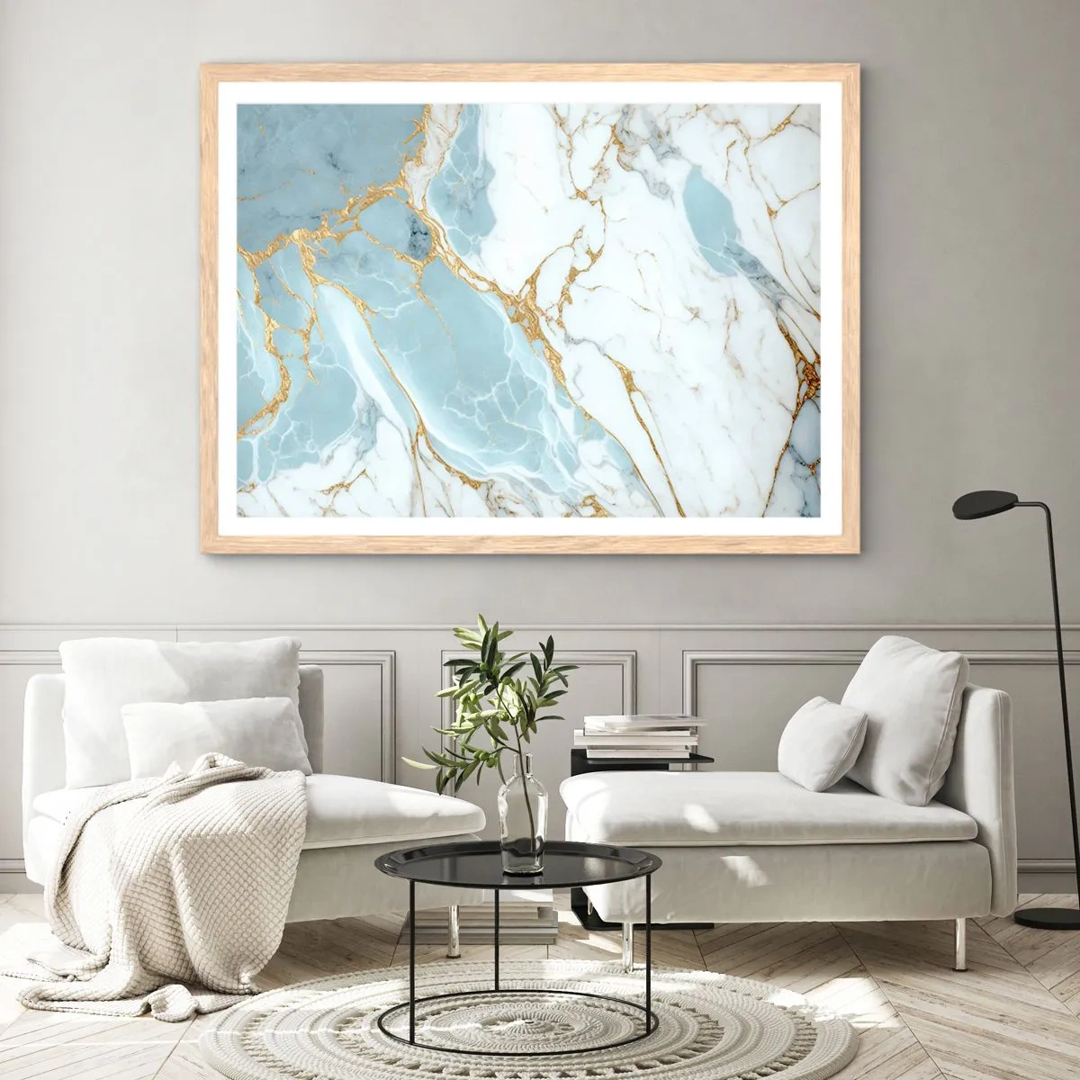 Een poster in een licht eiken lijst - Rijkdom van steen - 50x40 cm