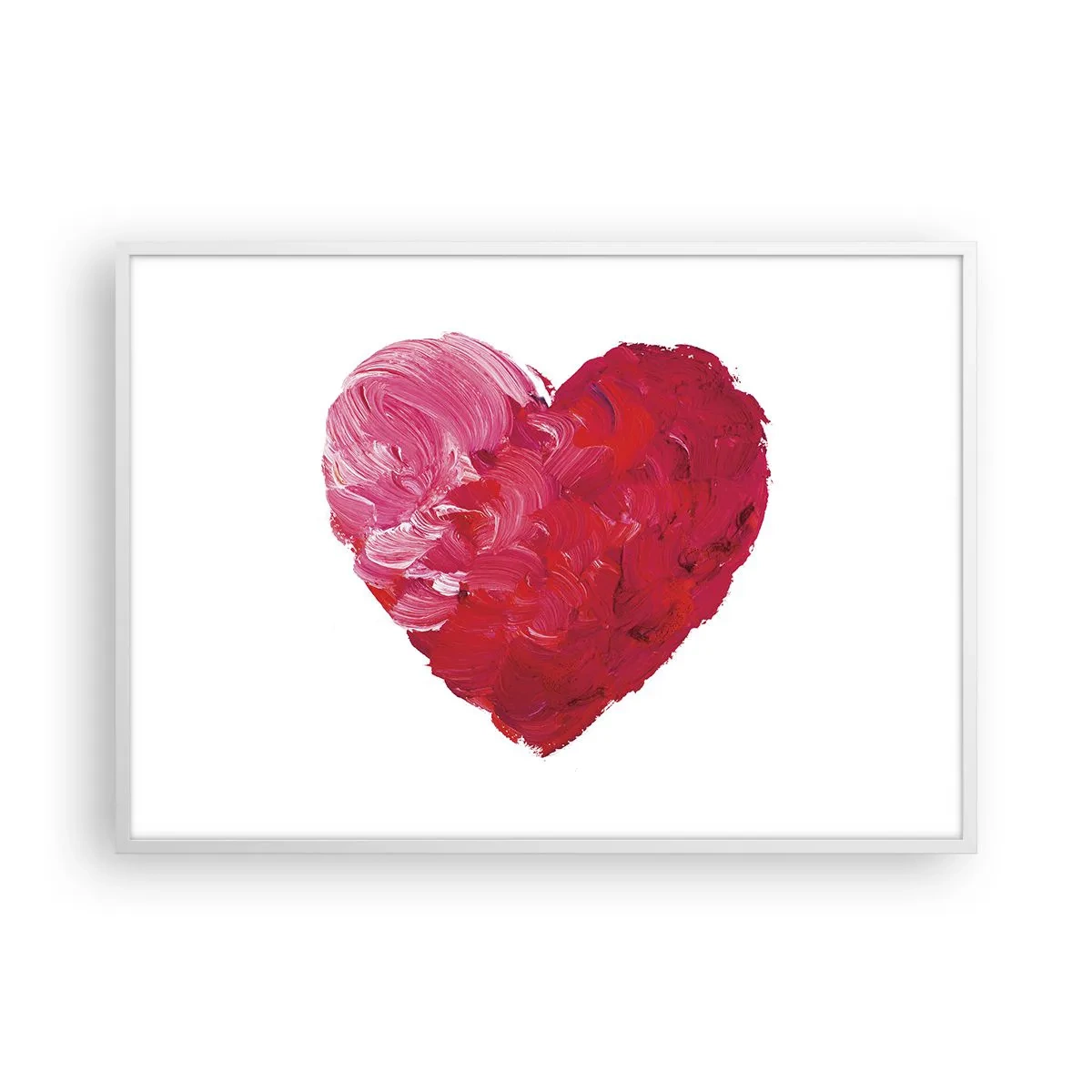 Poster in een witte lijst - Alles wat je nodig hebt is liefde - 100x70 cm