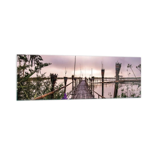 Schilderen op glas - Rust en stilte van Azië - 160x50 cm