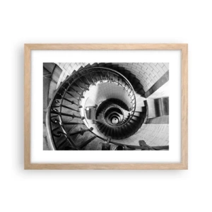 Een poster in een licht eiken lijst - Hoger en hoger - 40x30 cm
