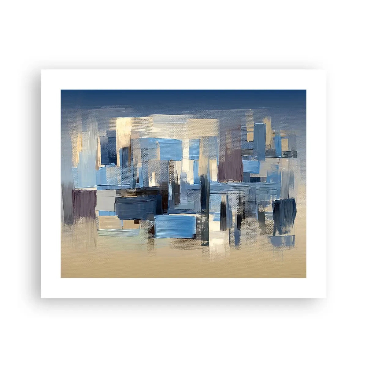 Poster - Blauwe constructie - 50x40 cm