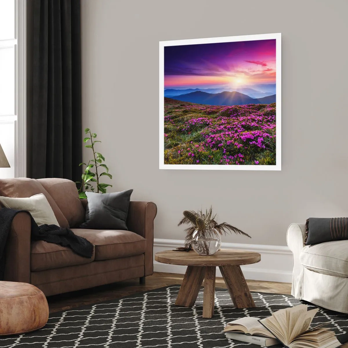 Poster - Kruiden roken naar verse trossen van de velden - 60x60 cm