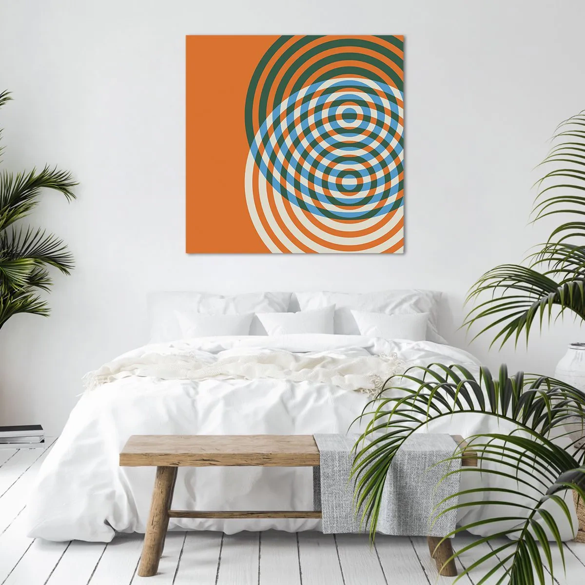 Schilderen op canvas - Abstracte circulaire variatie - 30x30 cm