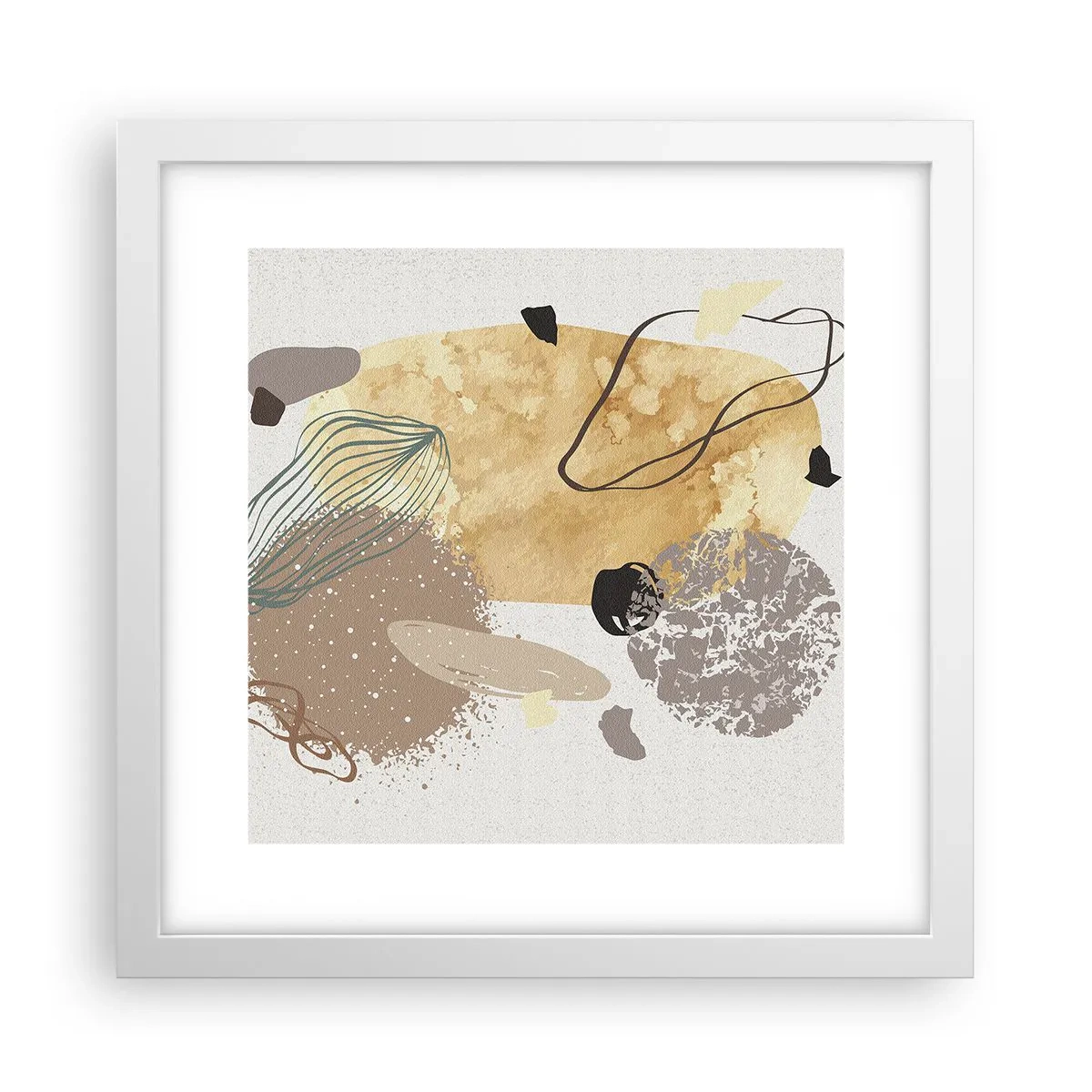 Poster in een witte lijst - Toegepaste plumcologie - 30x30 cm