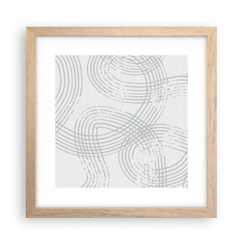 Een poster in een licht eiken lijst - Er is geen rechte weg - 30x30 cm