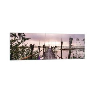 Schilderen op glas - Rust en stilte van Azië - 160x50 cm