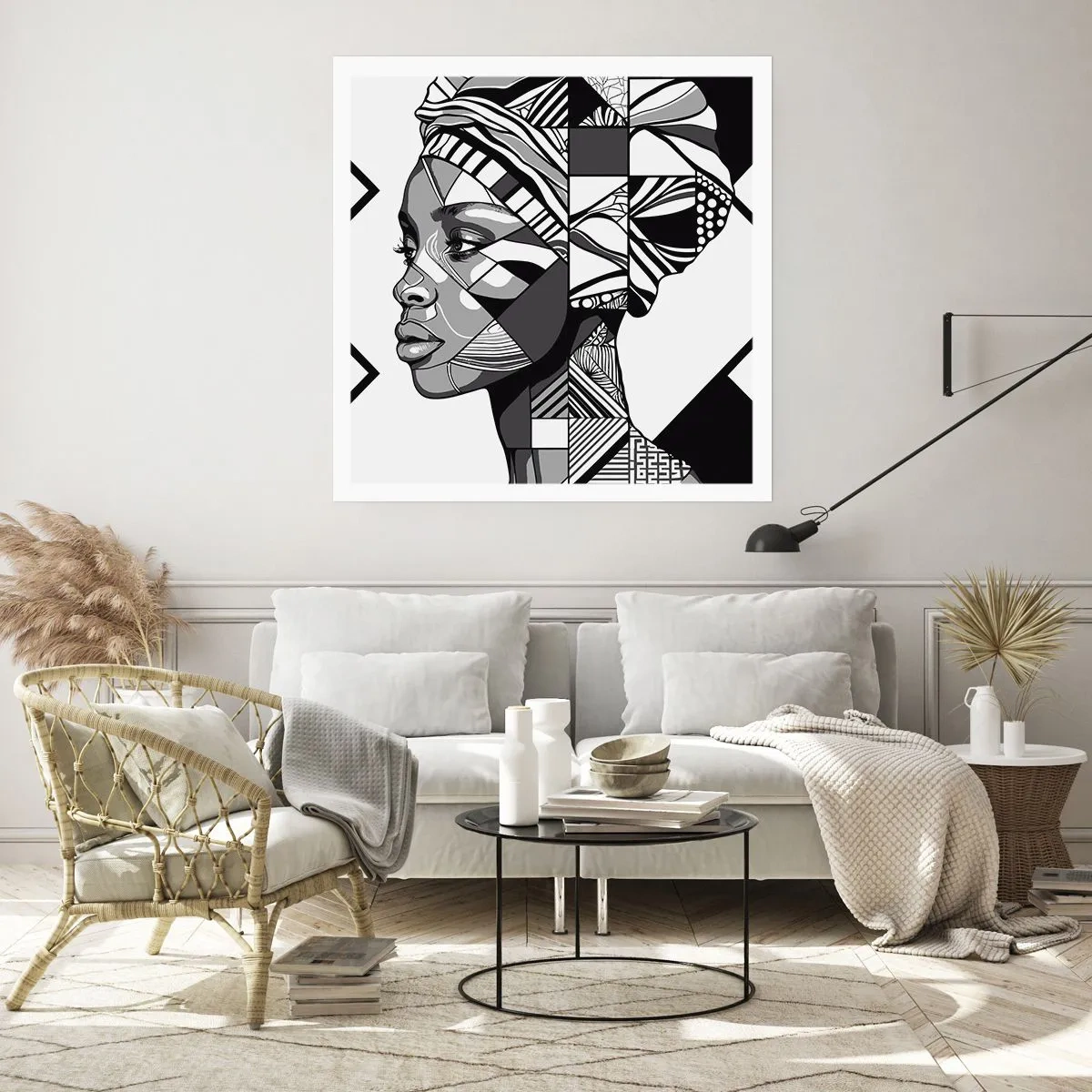 Poster - Etnisch portret - 60x60 cm