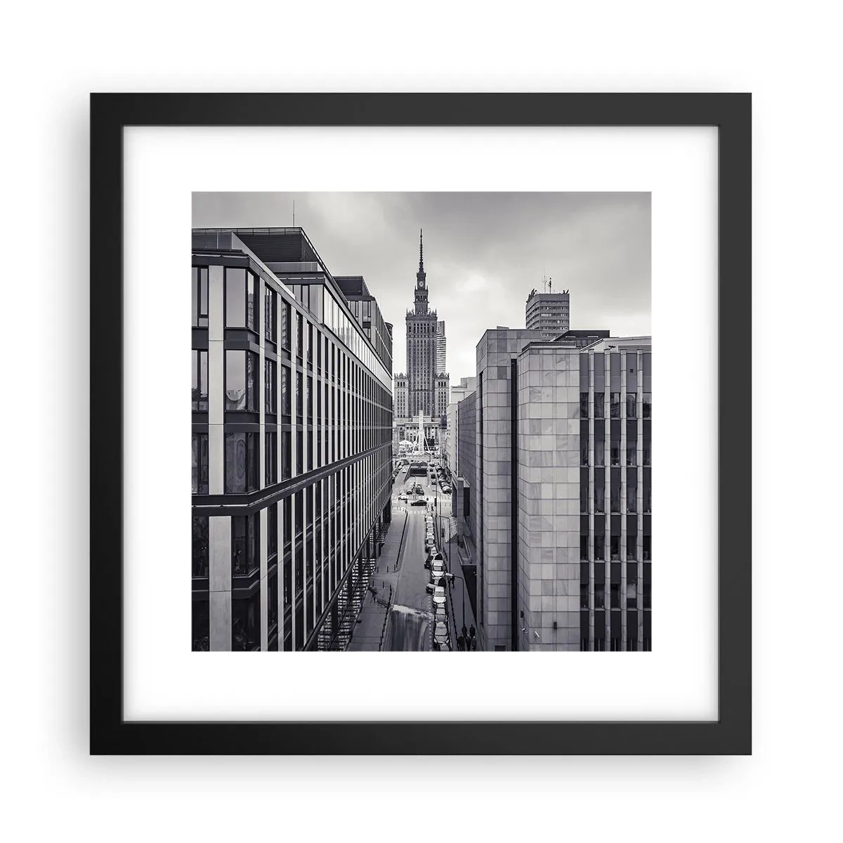 Poster in een zwarte lijst - Warschau vallei - 30x30 cm