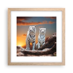 Een poster in een licht eiken lijst - Net als in Narnia - 30x30 cm