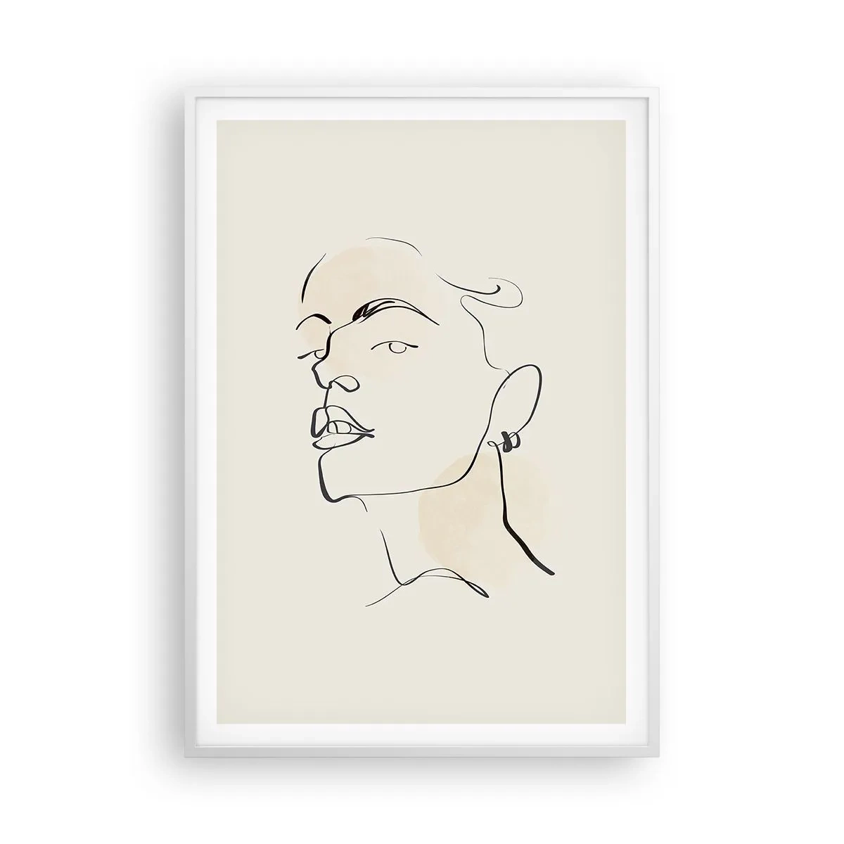 Poster in een witte lijst - Een trotse blik - 70x100 cm