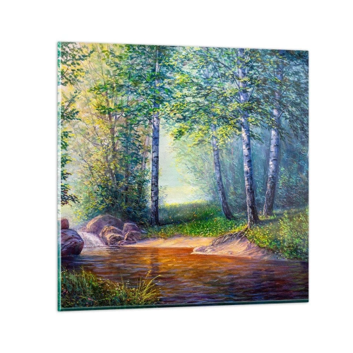 Schilderen op glas - Idyllisch landschap - 30x30 cm