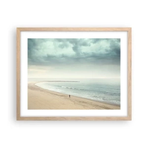 Een poster in een licht eiken lijst - op zoek naar vrede - 50x40 cm