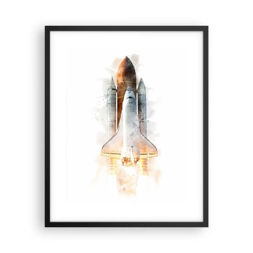 Poster in een zwarte lijst - Ontdekkingsreizigers, aan de slag - 40x50 cm