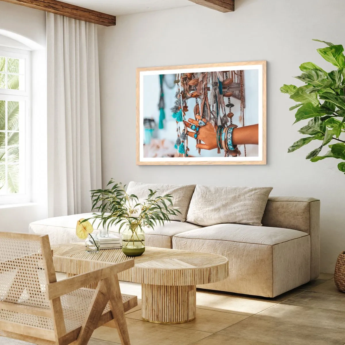 Een poster in een licht eiken lijst - Lokale schatten - 70x50 cm