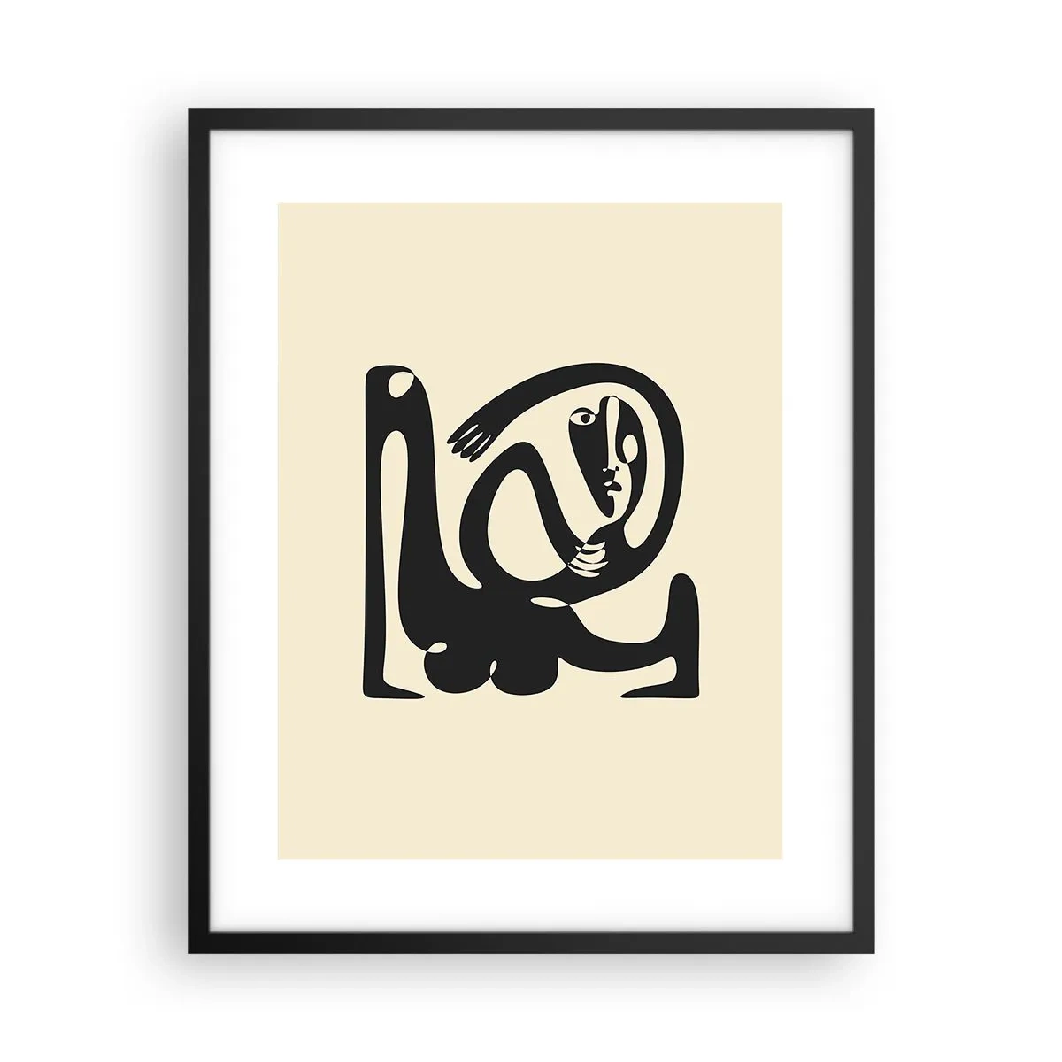 Poster in een zwarte lijst - Bijna Picasso - 40x50 cm