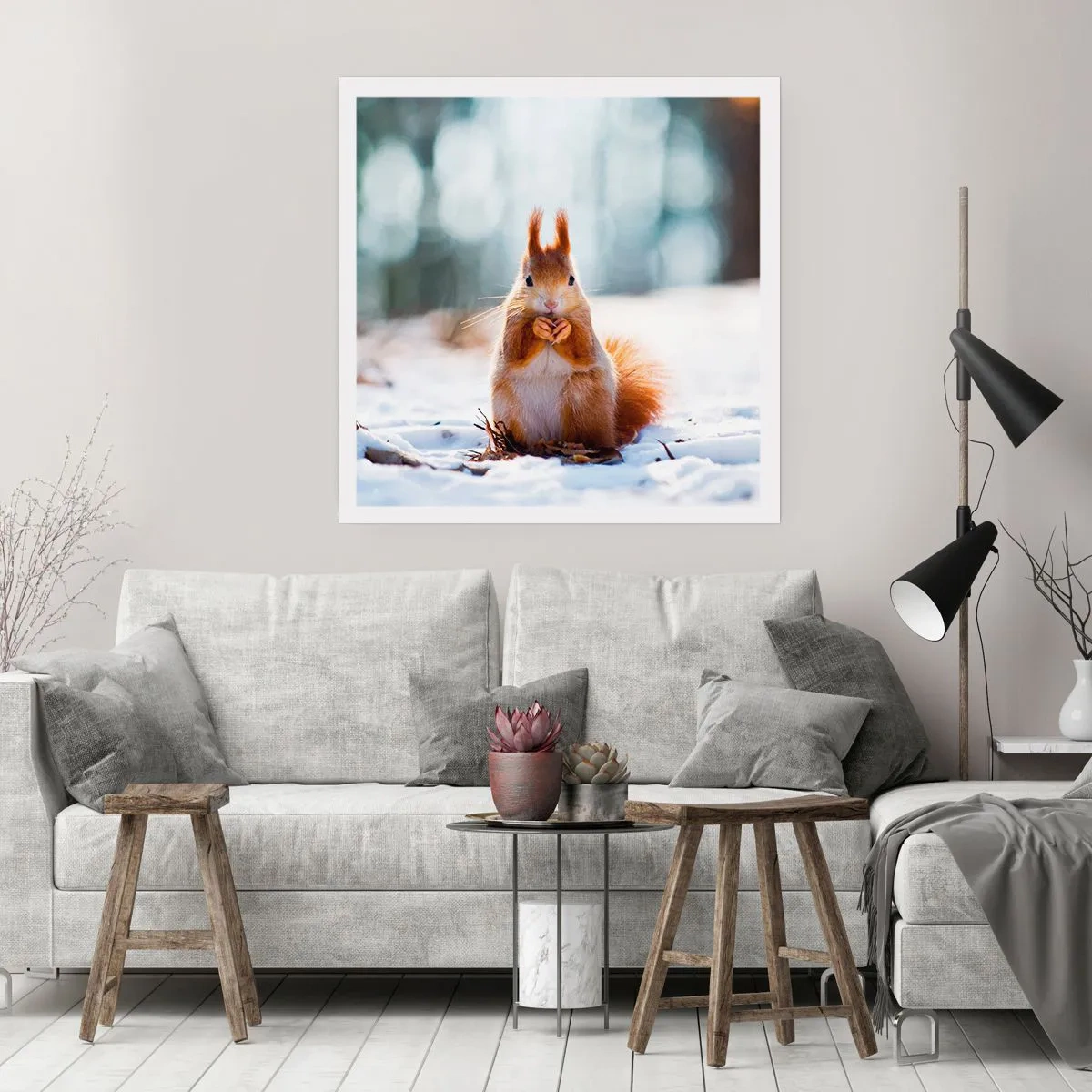 Poster - Waar kijk je naar? - 60x60 cm