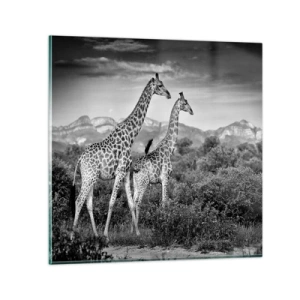 Schilderen op glas - Hoge sferen in Afrika - 30x30 cm