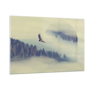 Schilderen op glas - Ik zag de schaduw van een adelaar - 120x80 cm
