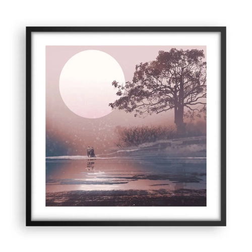 Poster in een zwarte lijst - nacht wonderen - 50x50 cm