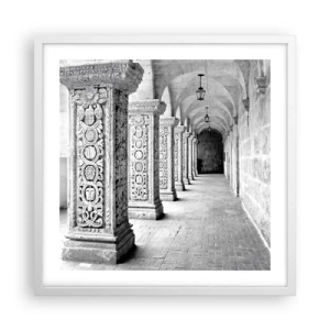 Poster in een witte lijst - En waar naar toe….? - 50x50 cm