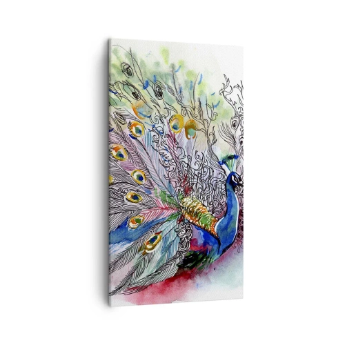 Schilderen op canvas - Met trots tegen grijs - 45x80 cm