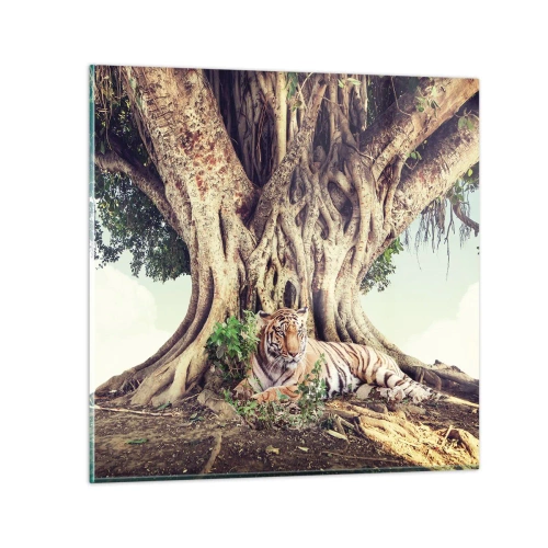 Schilderen op glas - Uitzicht vanuit het boek Genesis - 60x60 cm