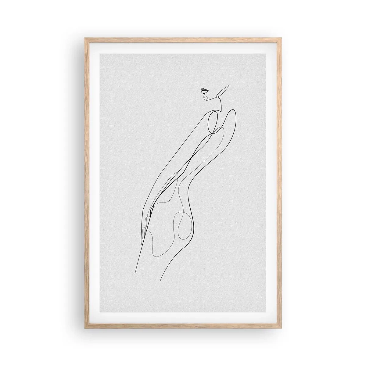 Een poster in een licht eiken lijst - Gewoon een belofte - 61x91 cm