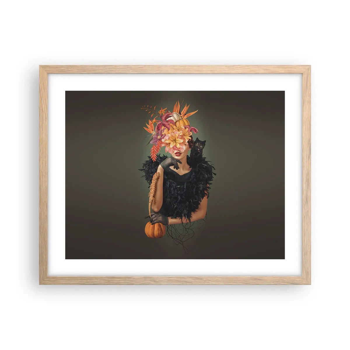 Een poster in een licht eiken lijst - De spreuk van een heks - 50x40 cm