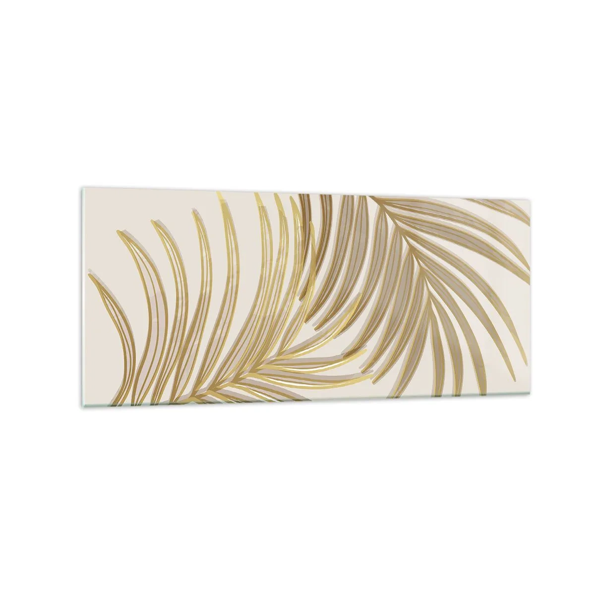 Schilderen op glas - Gouden Palm! - 120x50 cm