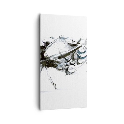 Schilderen op canvas - De magie van muziek bevrijdt je van betovering - 55x100 cm