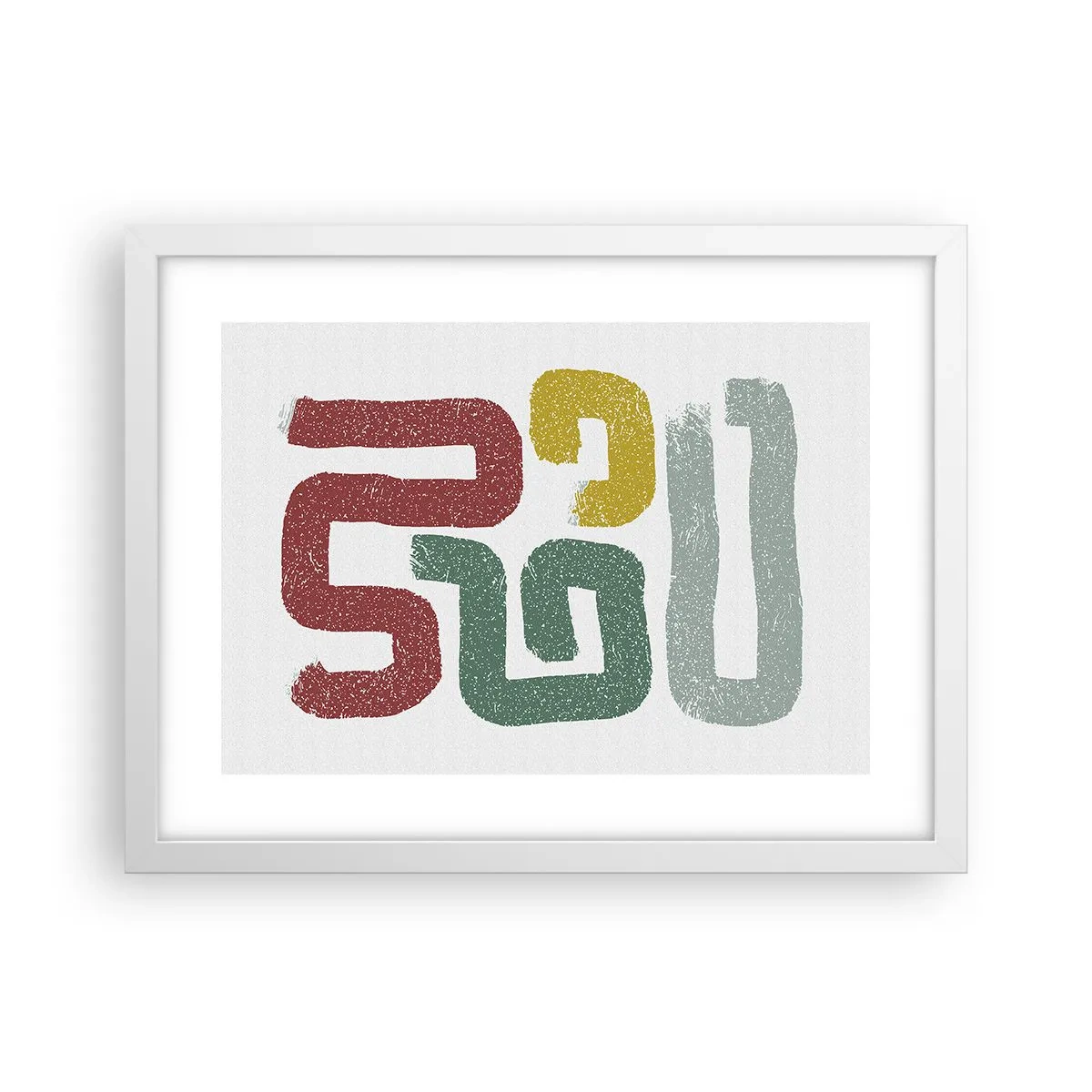 Poster in een witte lijst - In een onbekende taal - 40x30 cm