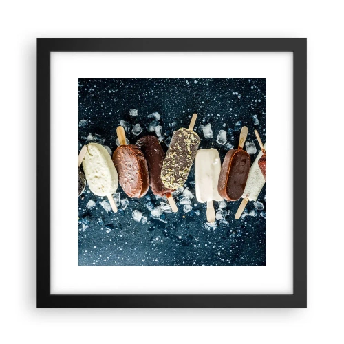 Poster in een zwarte lijst - De smaak van hete zomer - 30x30 cm