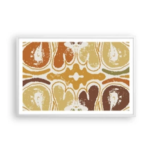 Poster in een witte lijst - Sentimentele abstractie - 91x61 cm