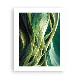 Poster - Abstract groen spel - 40x50 cm