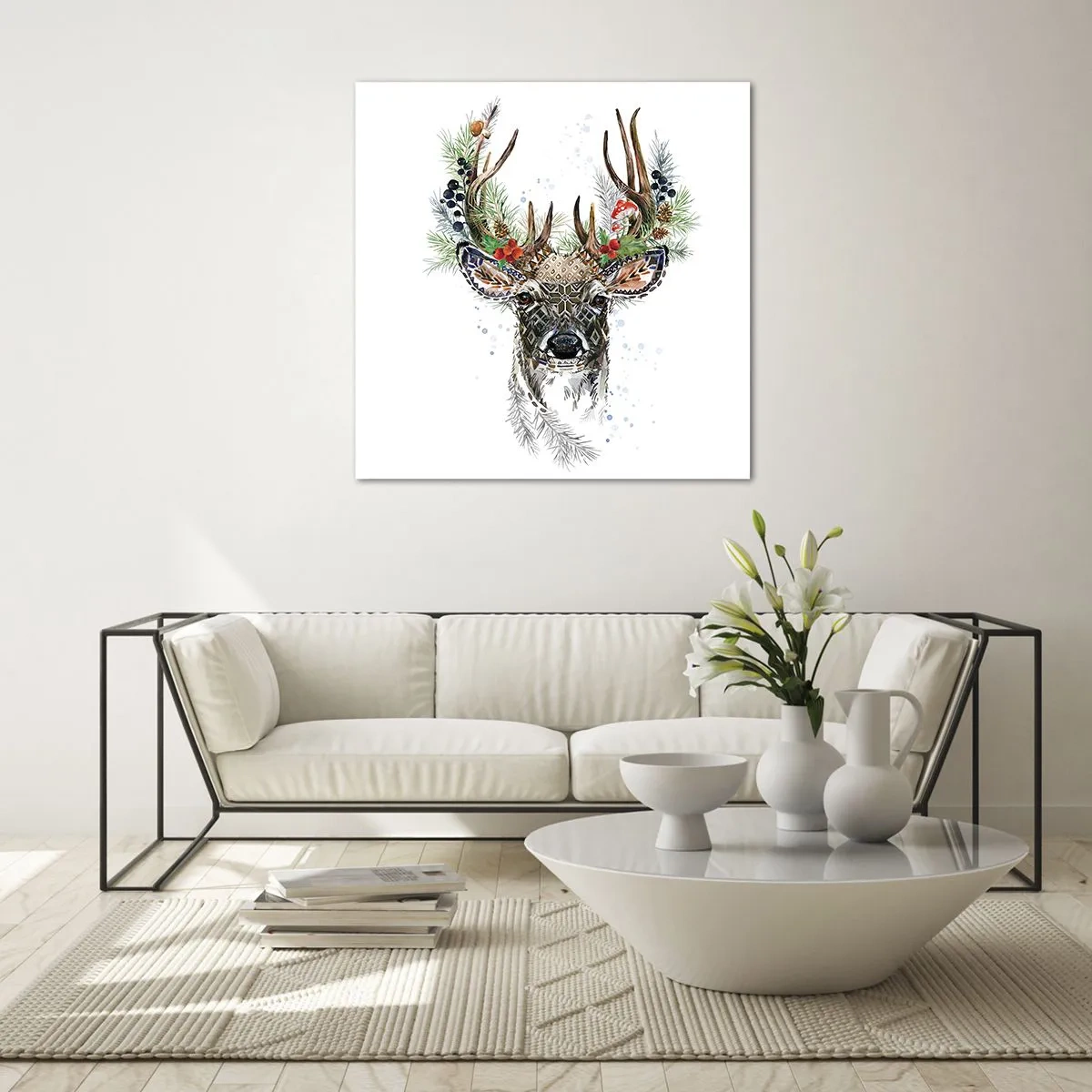 Schilderen op glas - In een feestelijk gewaad - 70x70 cm