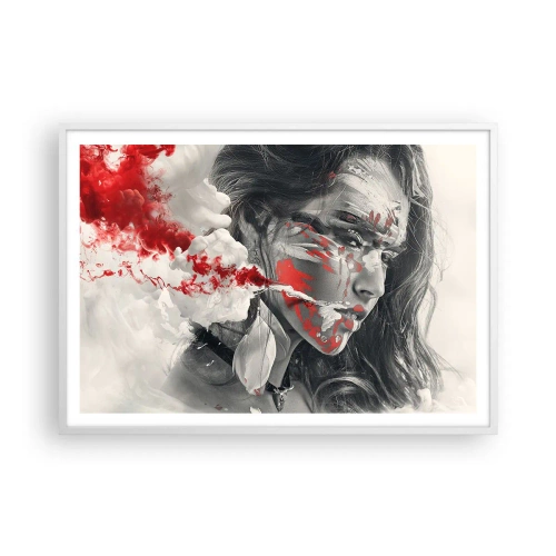 Poster in een witte lijst - In de dampen van absurditeit - 100x70 cm