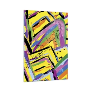 Schilderen op glas - Tot ze schreeuwt van vreugde - 70x100 cm