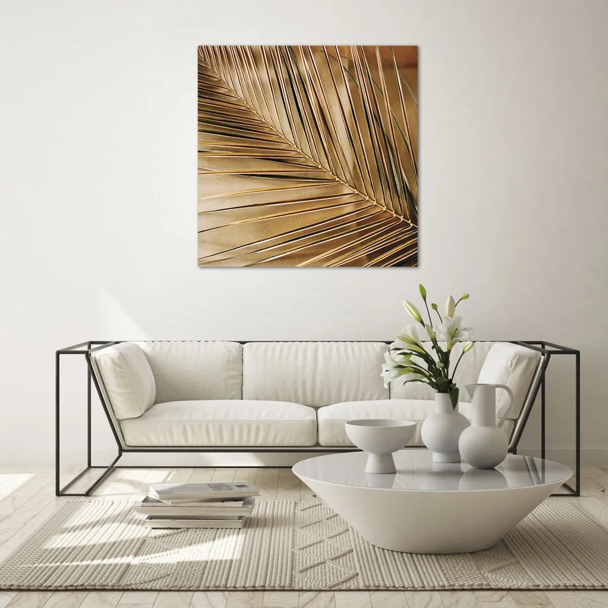 Schilderen op glas - Natuurlijke zuilengalerij - 70x70 cm