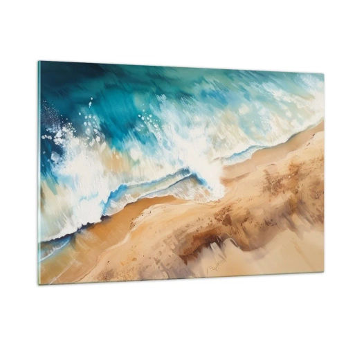 Schilderen op glas - De terugkerende golf - 120x80 cm