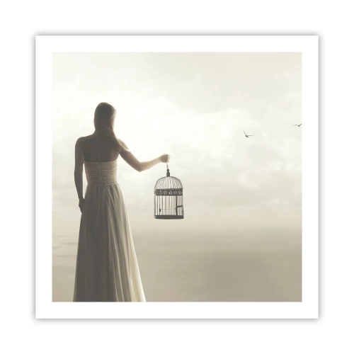 Poster - Wees vrij - 60x60 cm