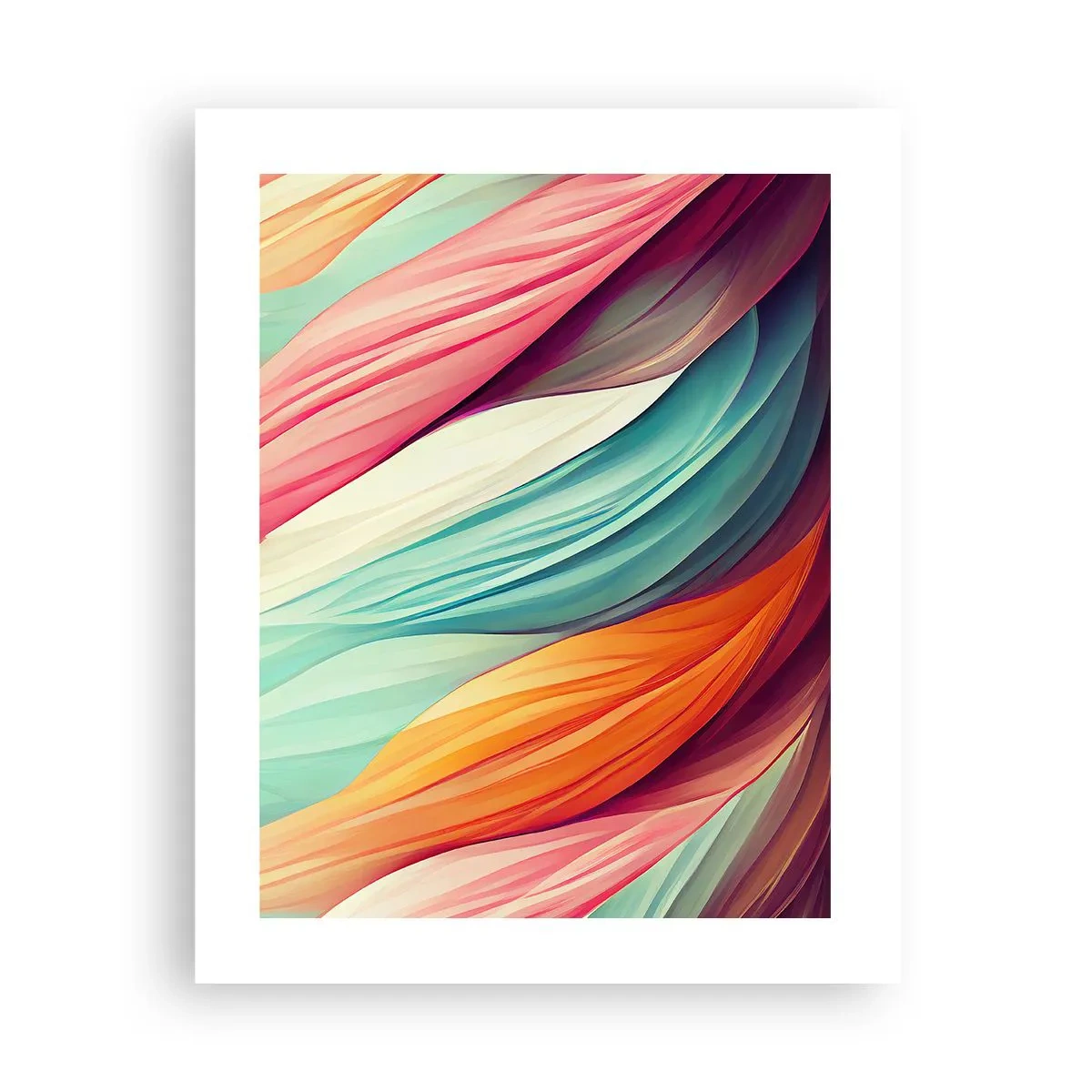 Poster - Regenboog geweven - 40x50 cm