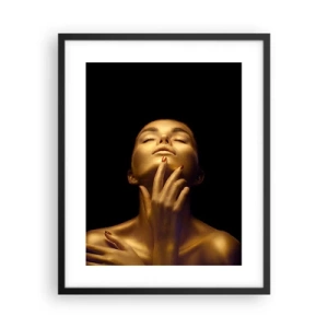 Poster in een zwarte lijst - Als gouden zijde - 40x50 cm