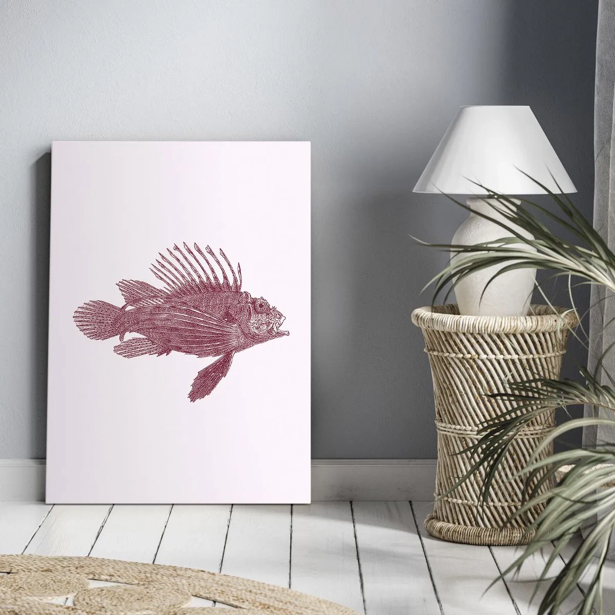 Schilderen op canvas - Inwoner van exotische wateren - 55x100 cm