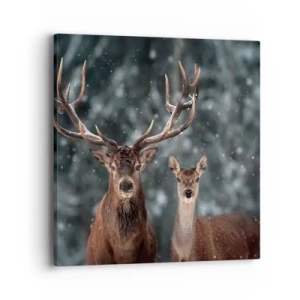 Schilderen op canvas - Heer van het bos met zijn vrouw - 40x40 cm