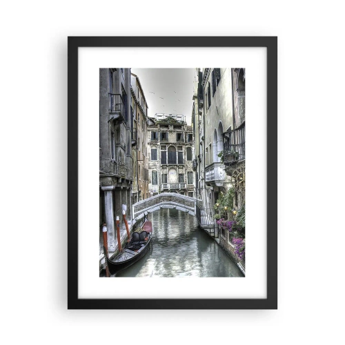 Poster in een zwarte lijst - Eeuwenlang in stille reflectie - 30x40 cm