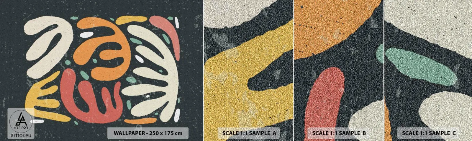 Fotobehang Monster Premium Sand - Compositie – ik sta op het punt je te pakken te krijgen - Boho, Minimalisme, Op leeftijd - 100x30 cm