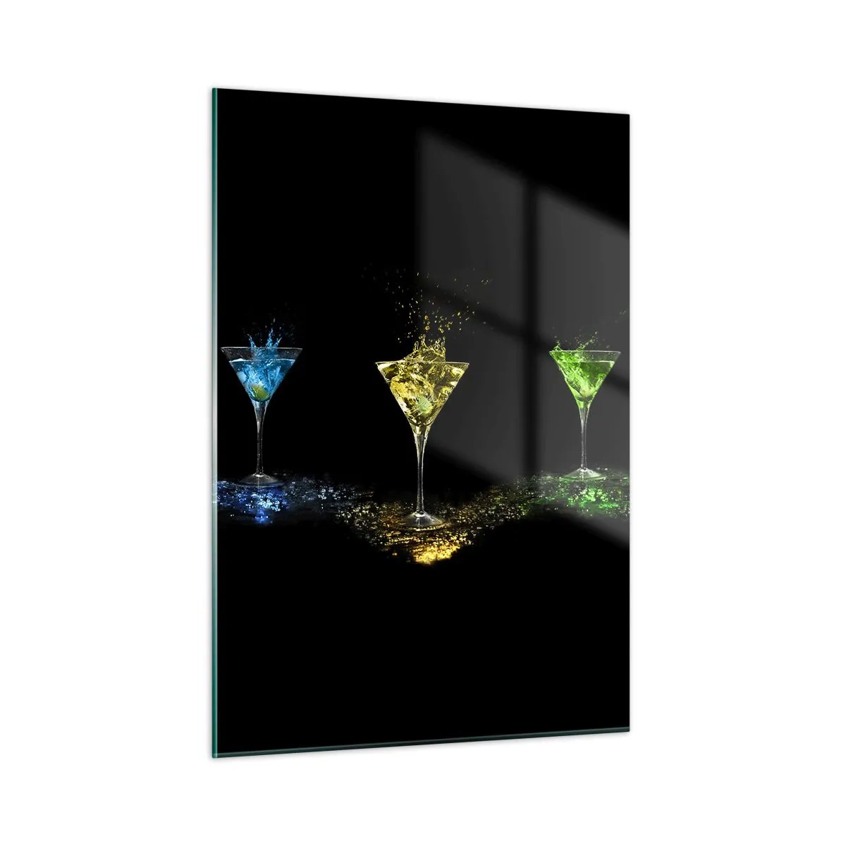 Schilderen op glas - Kleuren van vreugde in kristalglas - 50x70 cm