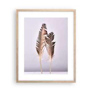 Een poster in een licht eiken lijst - Tegen het niets - 40x50 cm