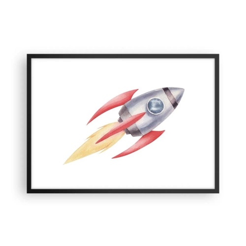 Poster in een zwarte lijst - Hoger, sneller, verder - 70x50 cm